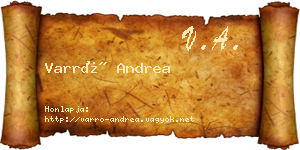Varró Andrea névjegykártya