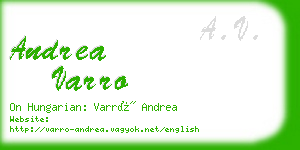 andrea varro business card